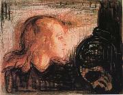 Edvard Munch The Children is ill painting